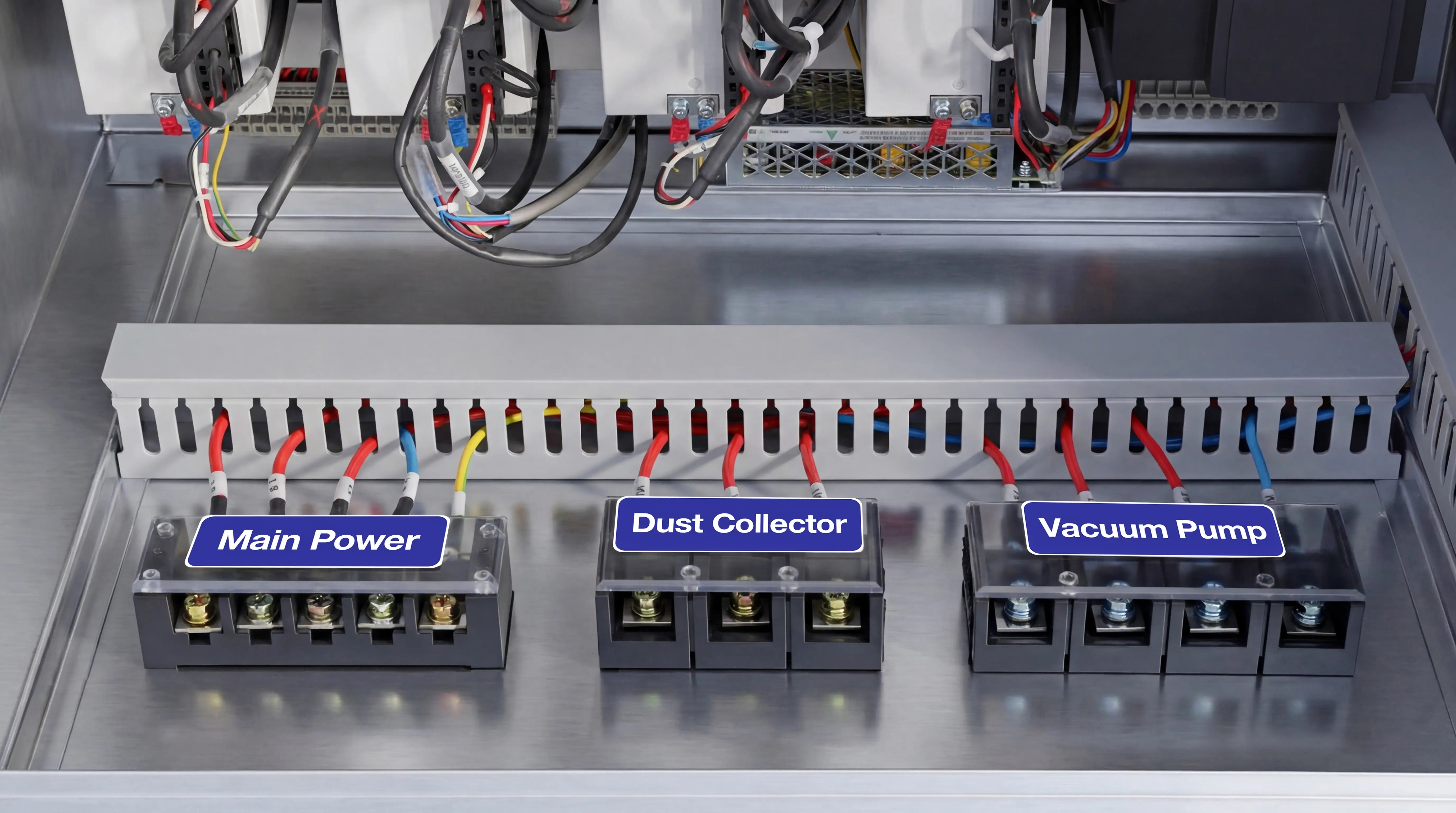 High-quality terminal blocks of Spire 1325 CNC wood router