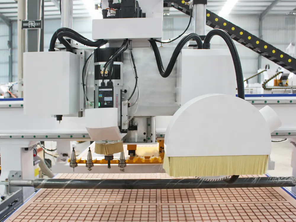 4x8ft ATC Linear CNC Router with 4-Axis Saw Blade, Oscillating Tool, and Vision System