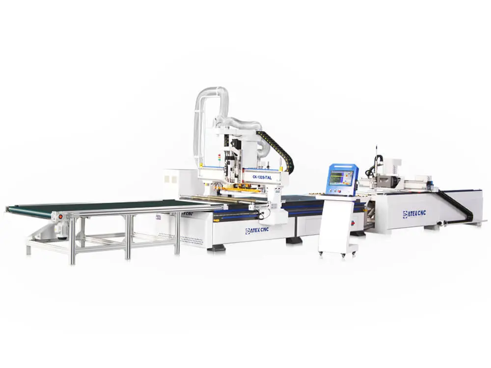 4x9 Linear ATC CNC Router with Automatic Loading & Unloading and Honeywell Labeling Machine