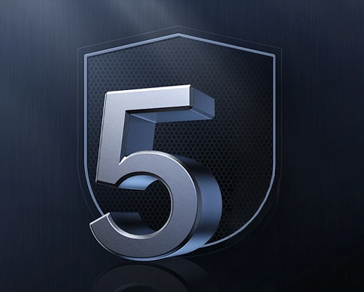 Five-years free warranty