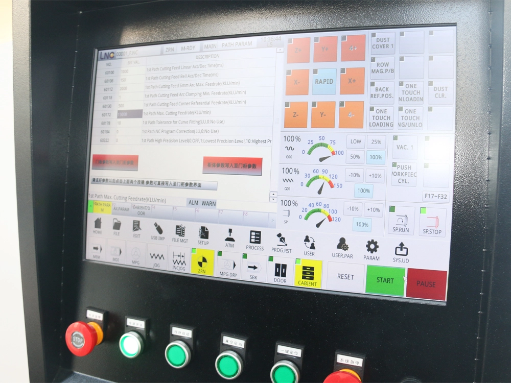 Taiwan LNC control system interface