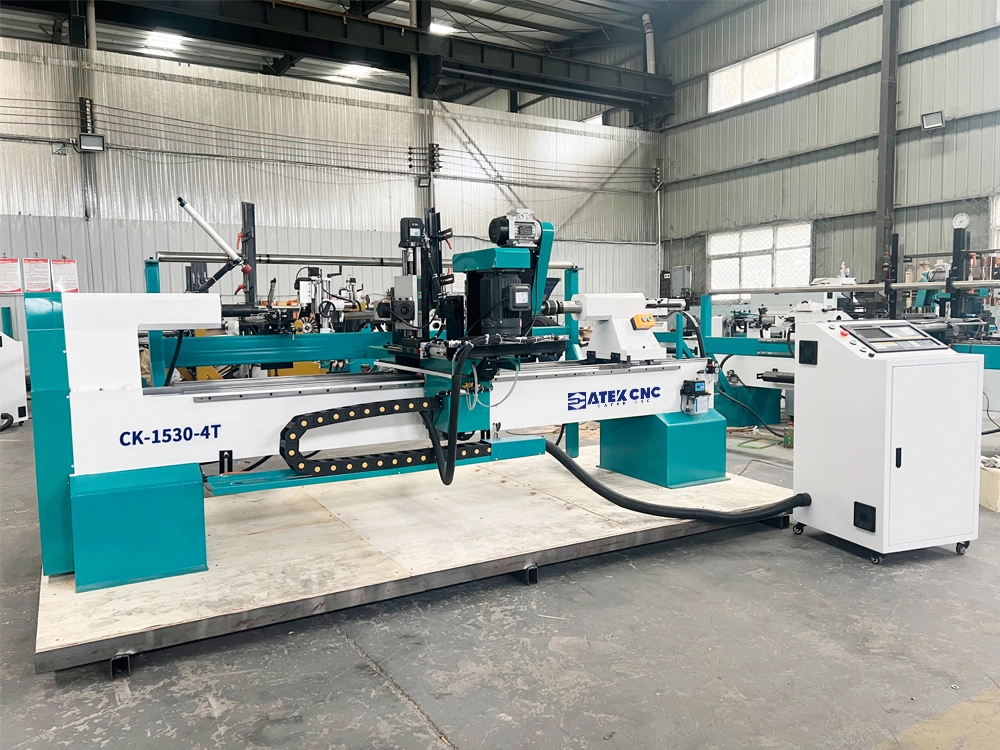 4-in-1 multifunctional CNC wood lathe with cabinet