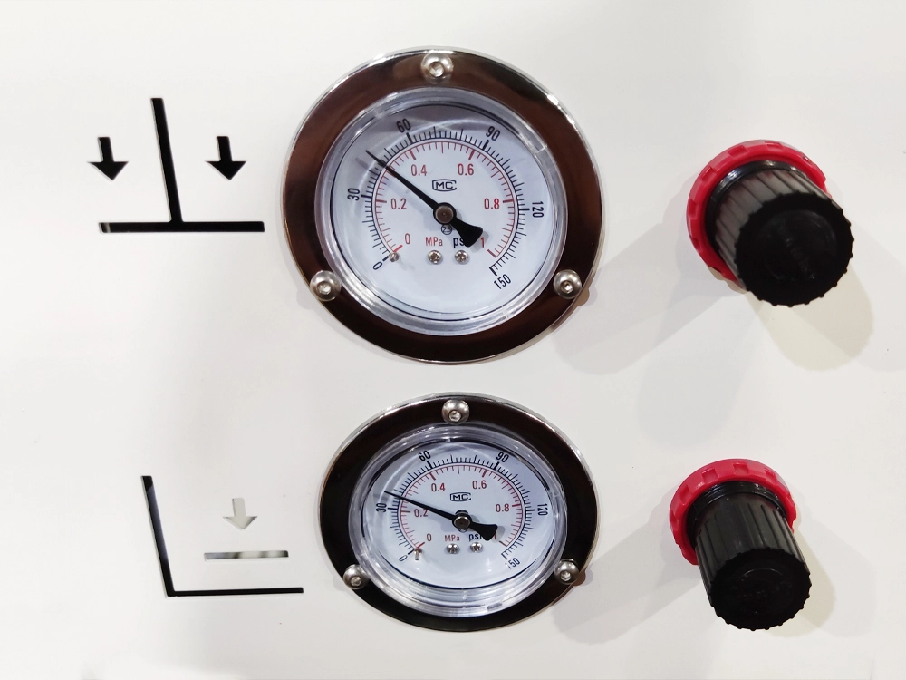 Air pressure control panel