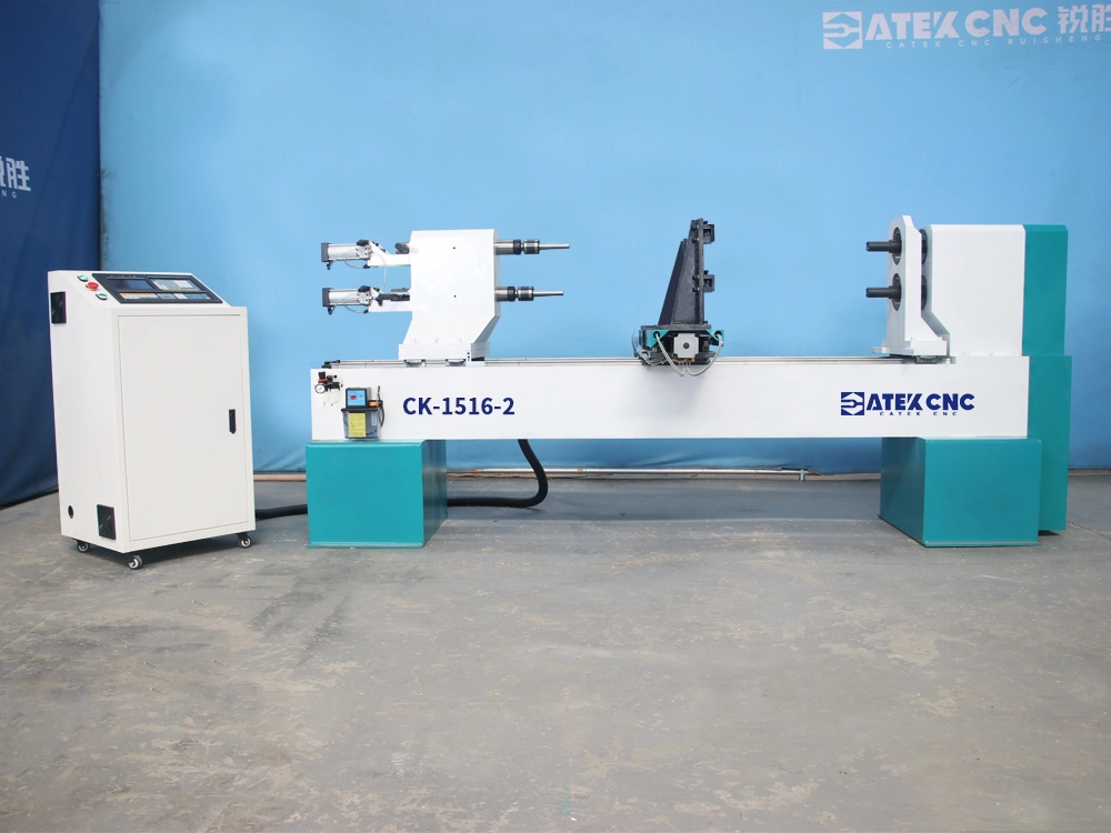 2-station CNC woodworking lathe