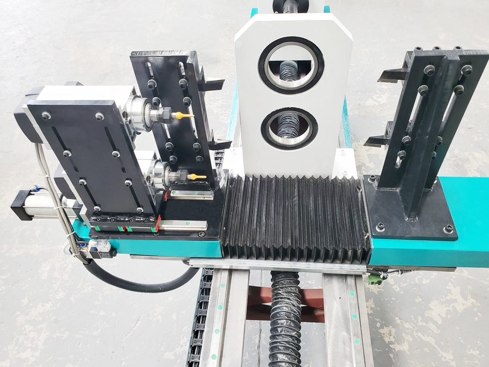 Two multifunctional spindles of CK-1516-2S lathe machine