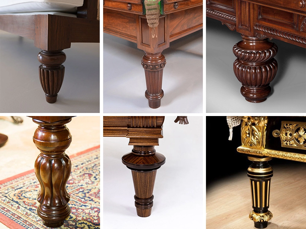 2-station turning and carving CNC wood lathe can process various cylindrical sofa legs, game table legs, billiard table legs with carved patterns