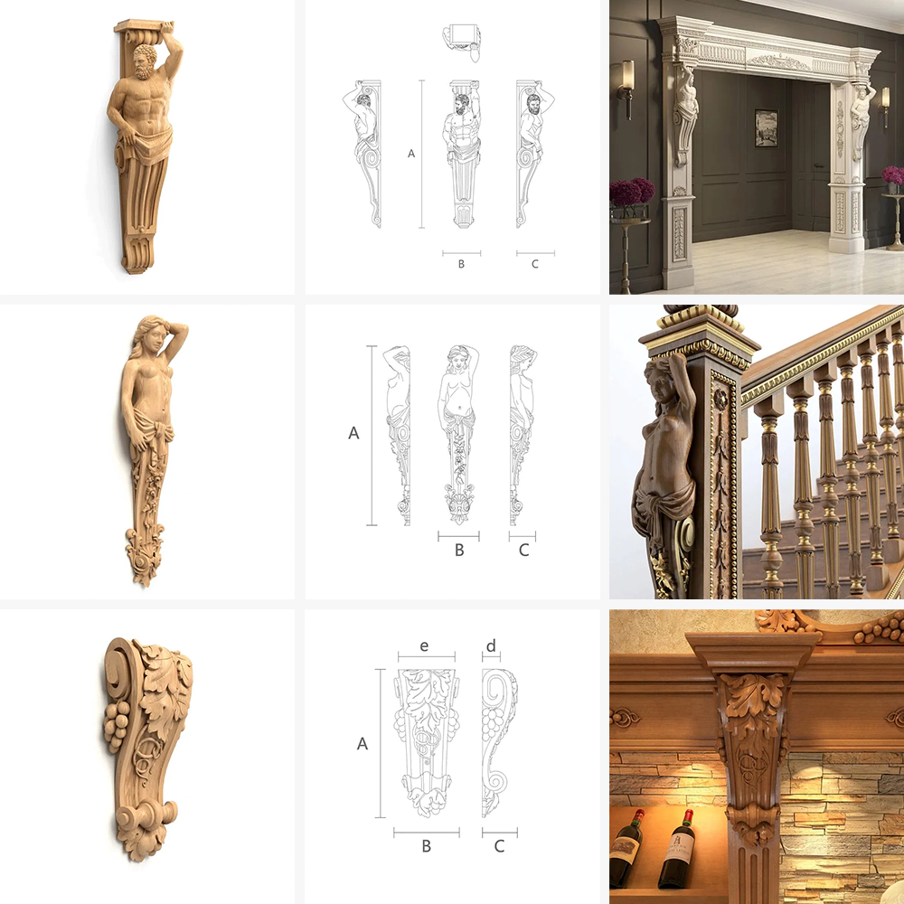 Case of the four-axis-linkage CNC wood lathe processing carved brackets