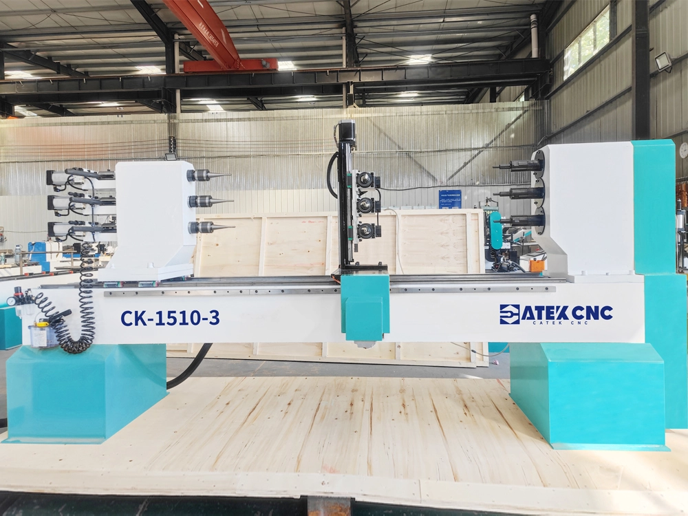 3-station pool cue lathe