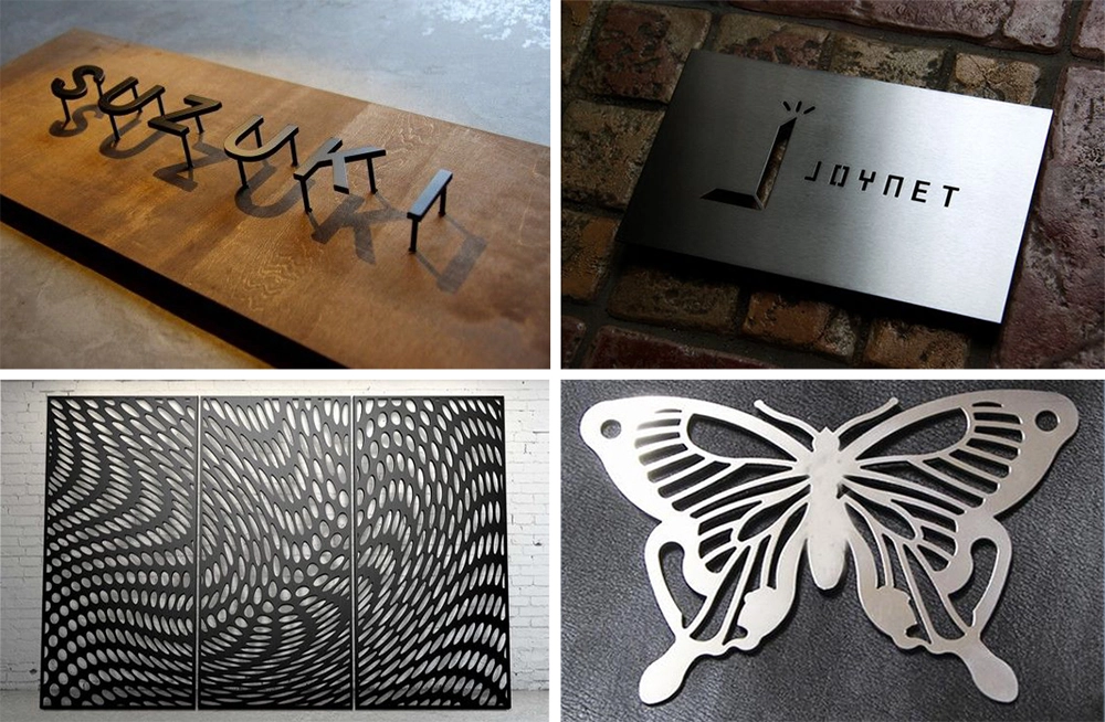 CNC fiber laser cutting machine produces iron art, artistic characters, advertising signs, and iron partitions