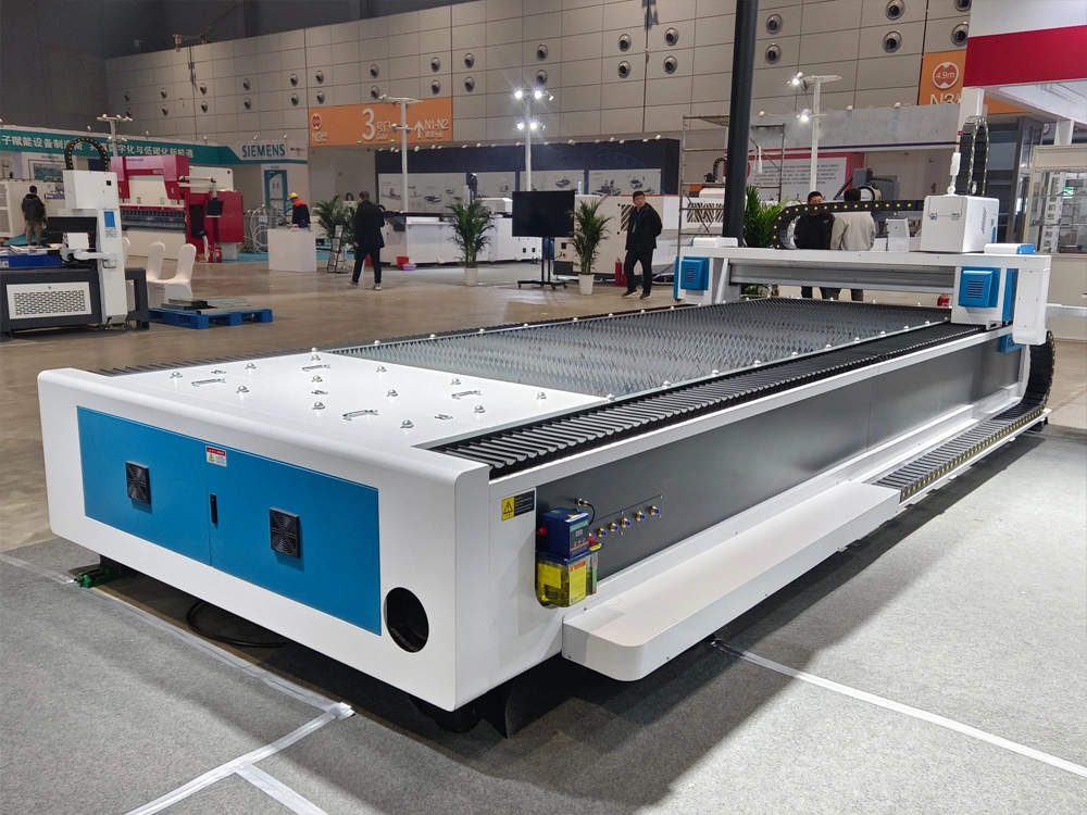 Rear right view of 5x10ft fiber laser cutter