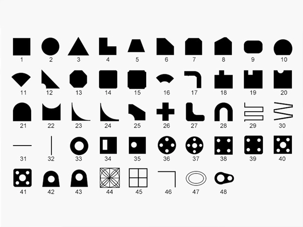 The system comes with 48 basic graphics, which can be edited at will