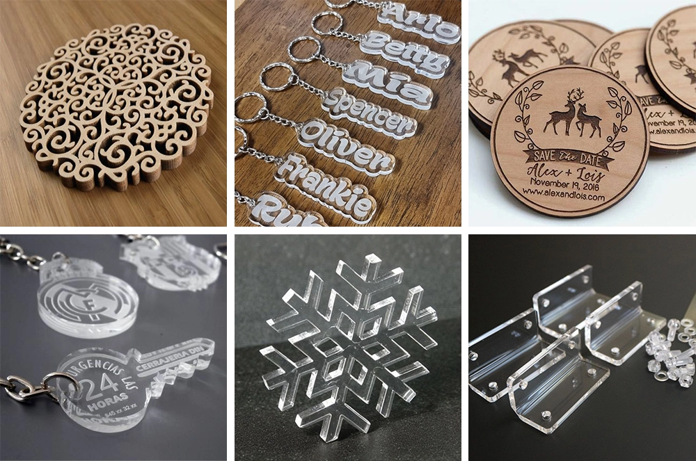 CO2 laser cutter can cut and engrave wood and acrylic