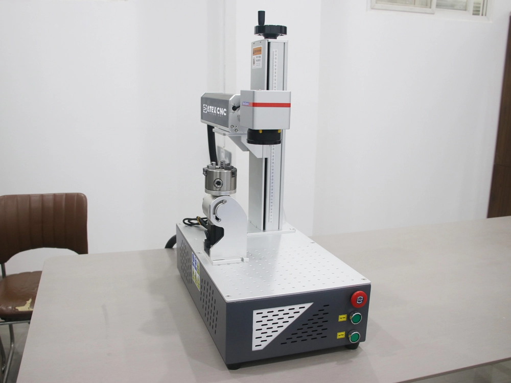 Desktop fiber laser marking machine with rotary device