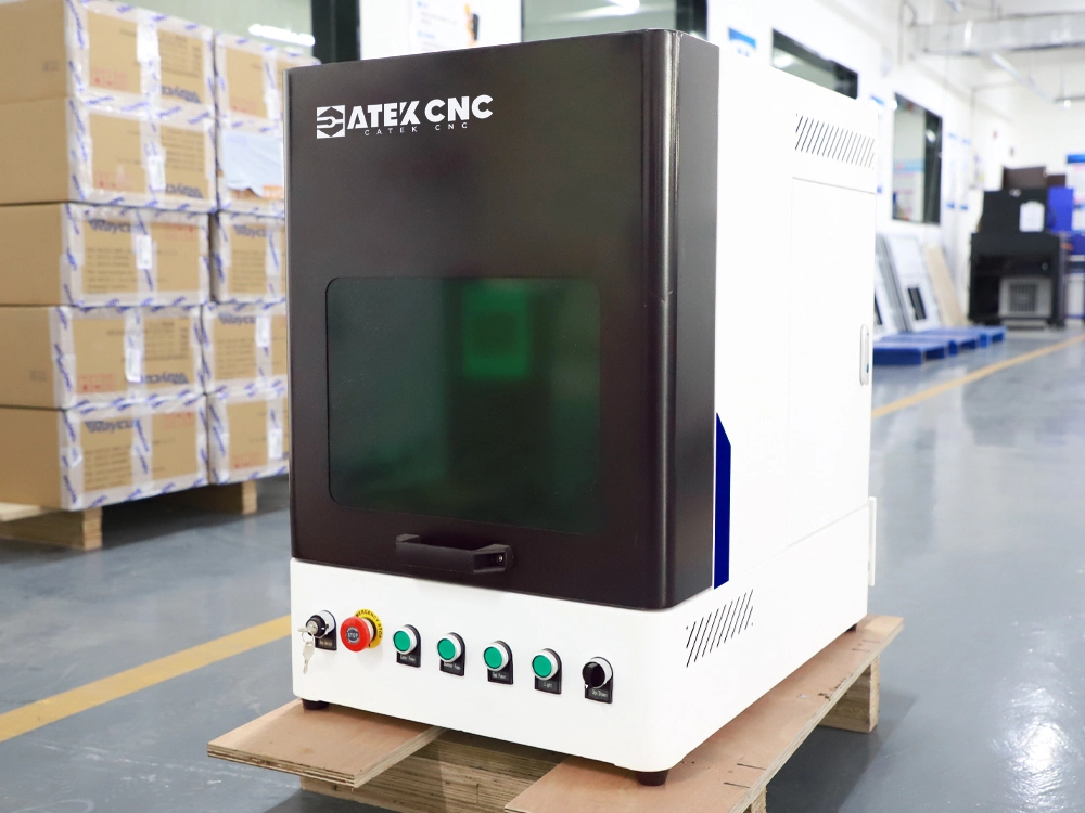 Front left view of fully enclosed fiber laser marking machine