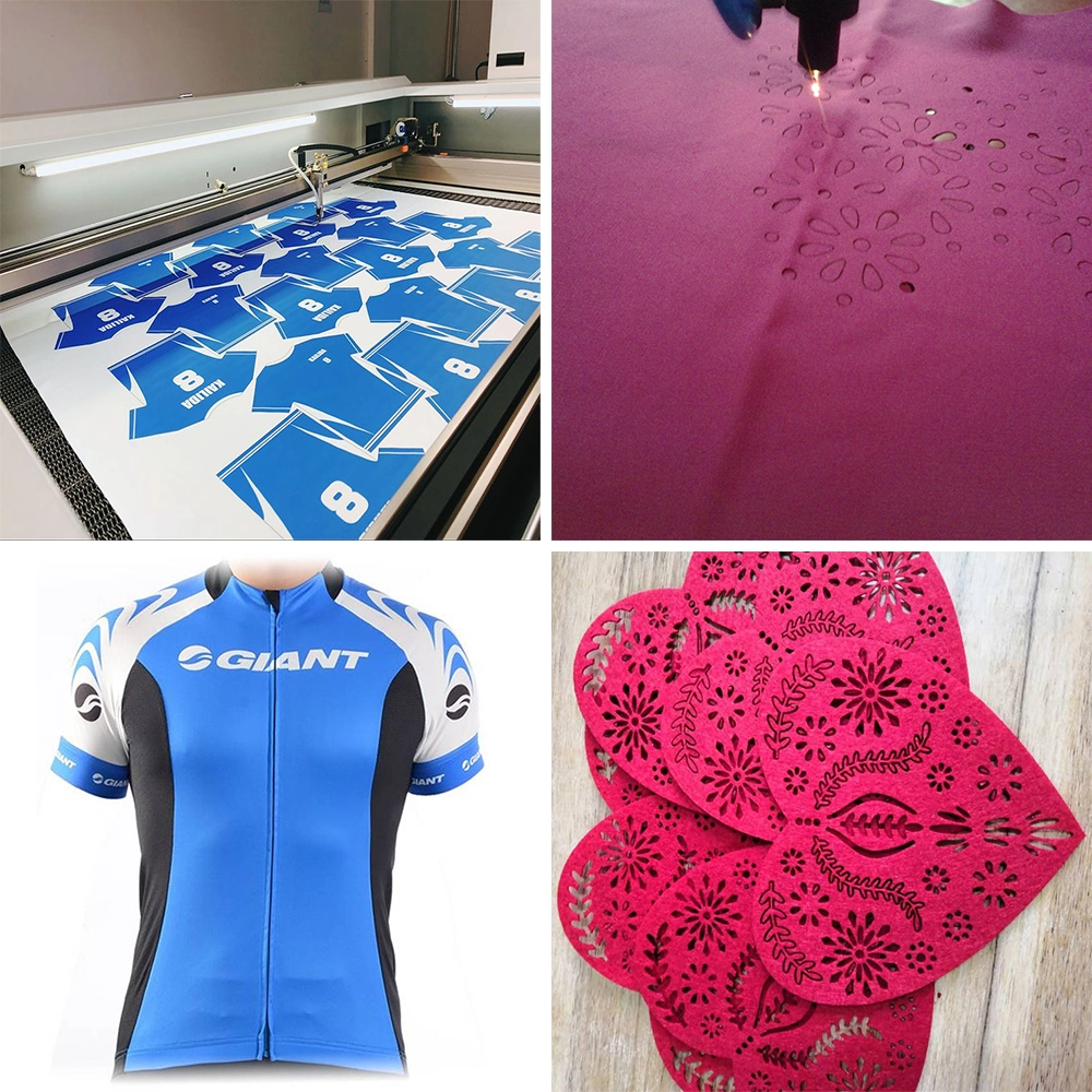 CO2 laser fabric cutter can cut printed fabrics or burn-out