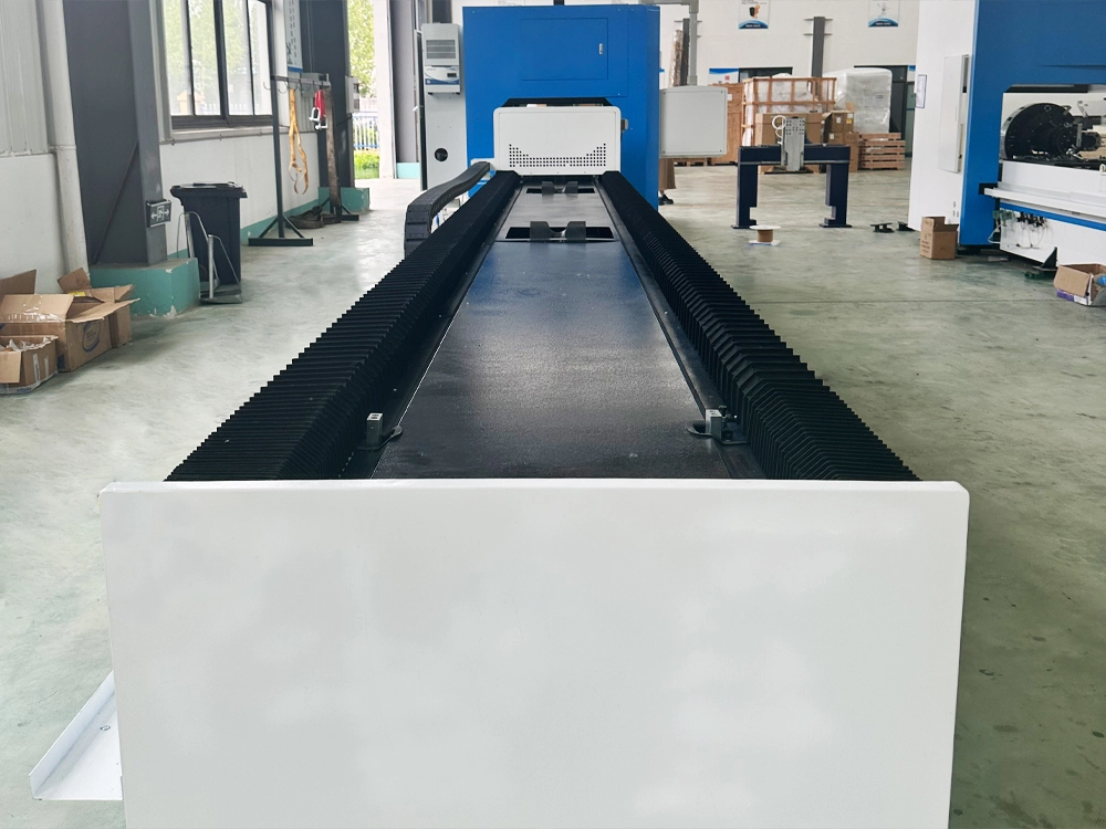 Rear view of the tube laser cutter