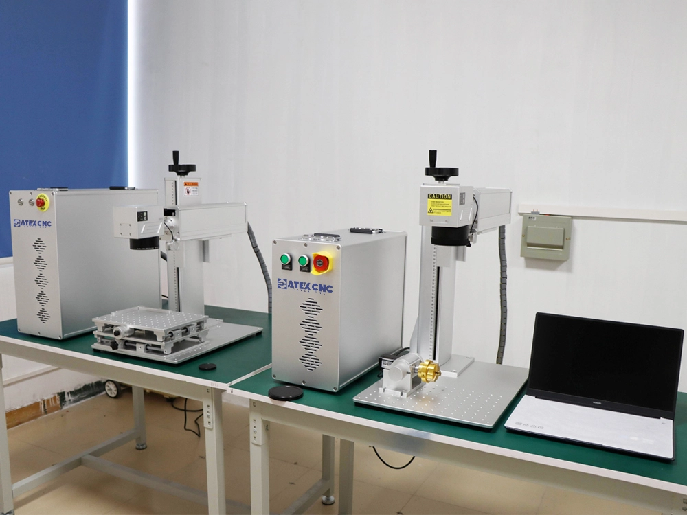 MOPA fiber laser marking machine in the warehouse