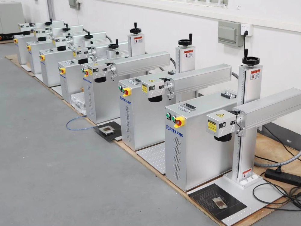 MOPA fiber laser marking machine in the warehouse