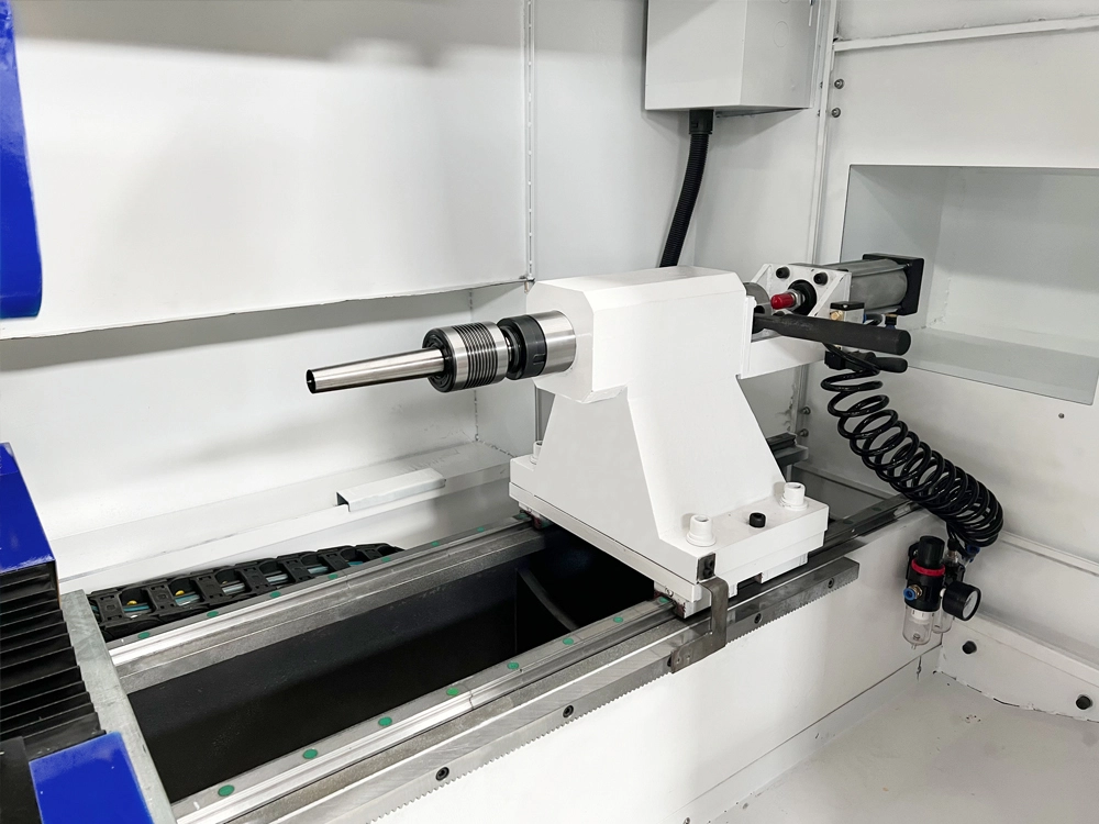 Tailstock of multifunctional CNC wood lathe with safety enclosure