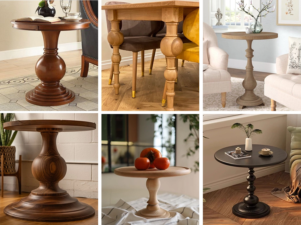 Three-station 1510 CNC lathe can batch process simple table legs