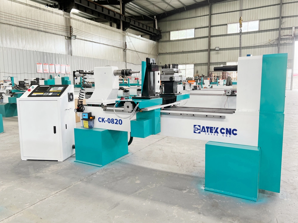 Mini 0820 CNC wood lathe with electric tool holder