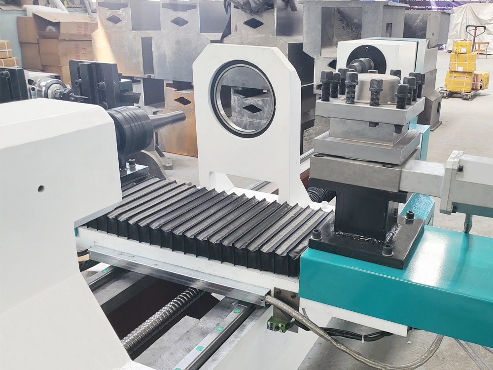 Electric tool holder of CNC wood lathe with carving function