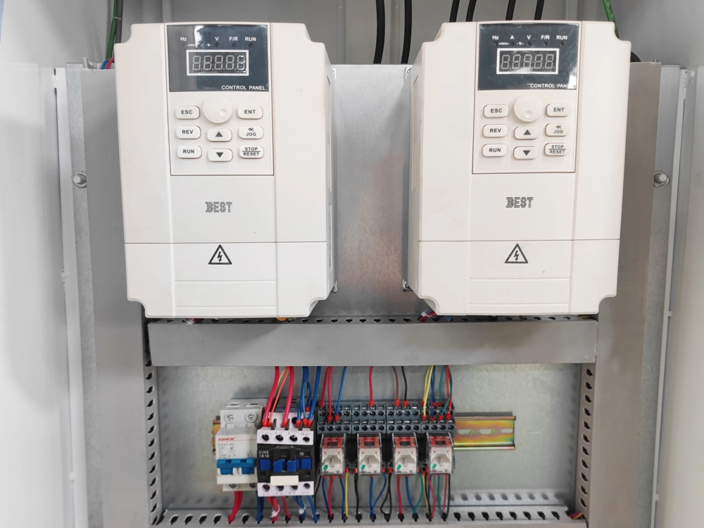 Two high-power inverters for 3-station pool cue lathe