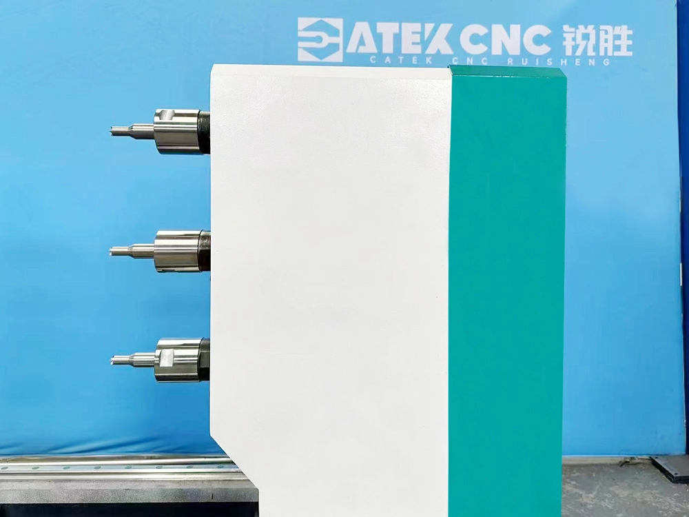 Headstock of 3-station pool cue lathe