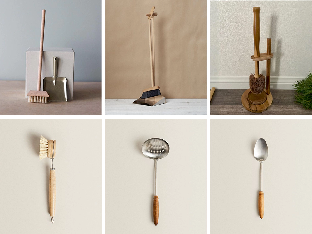 The 3-station pool cue lathe can process wooden handles for kitchen and bathroom supplies such as brooms, mops, toilet bowl brushes, spoons, etc