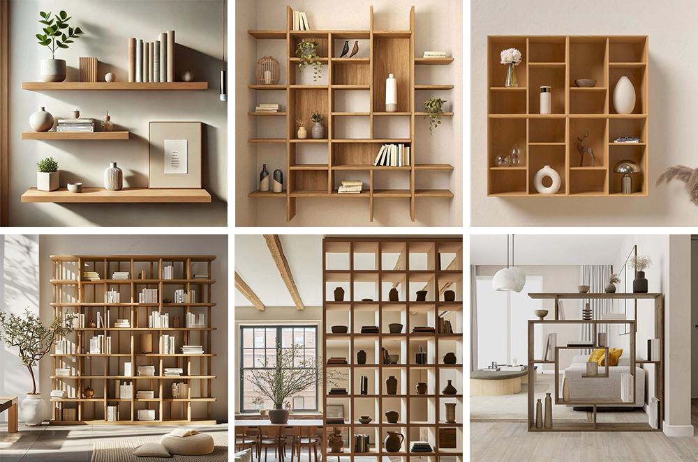 The CNC router can process wall shelves and room separators