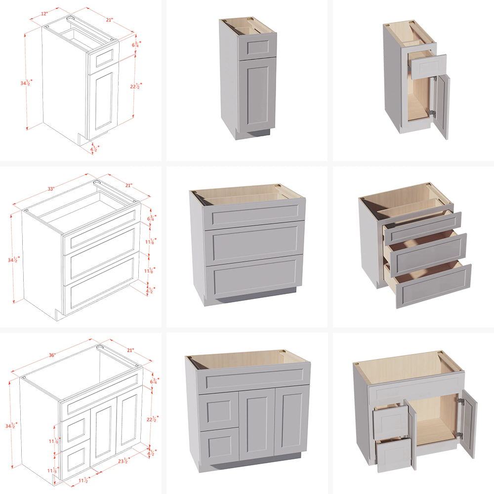 4x8ft double-workbench CNC router can process various base cabinets