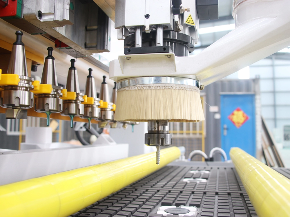 Automatic tool change spindle for 7x10ft ATC CNC router with automatic loading and unloading