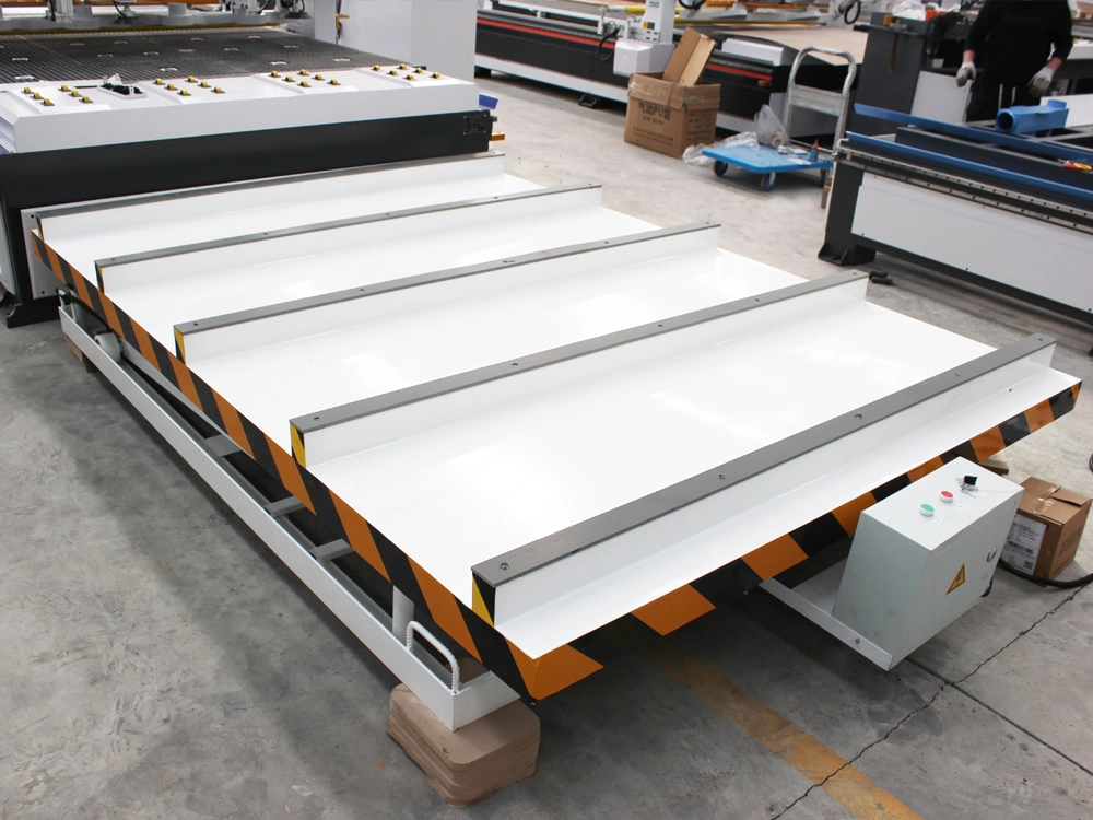 Automatic loading platform for 7x10ft ATC CNC router with automatic loading and unloading