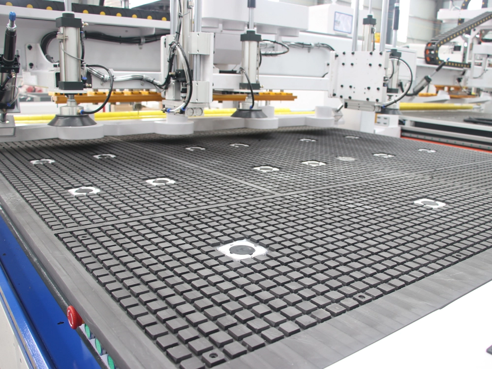Vacuum adsorption workbench for 7x10ft ATC CNC router with automatic loading and unloading