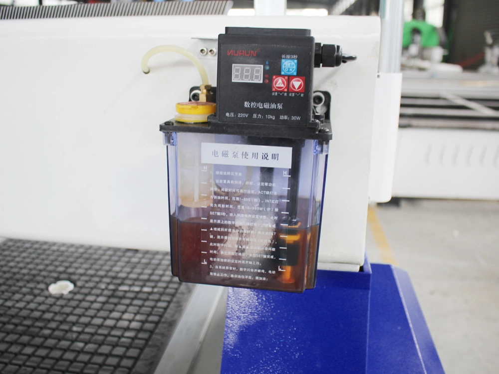 Lubrication system for 5x10ft CNC router with vacuum adsorption workbench