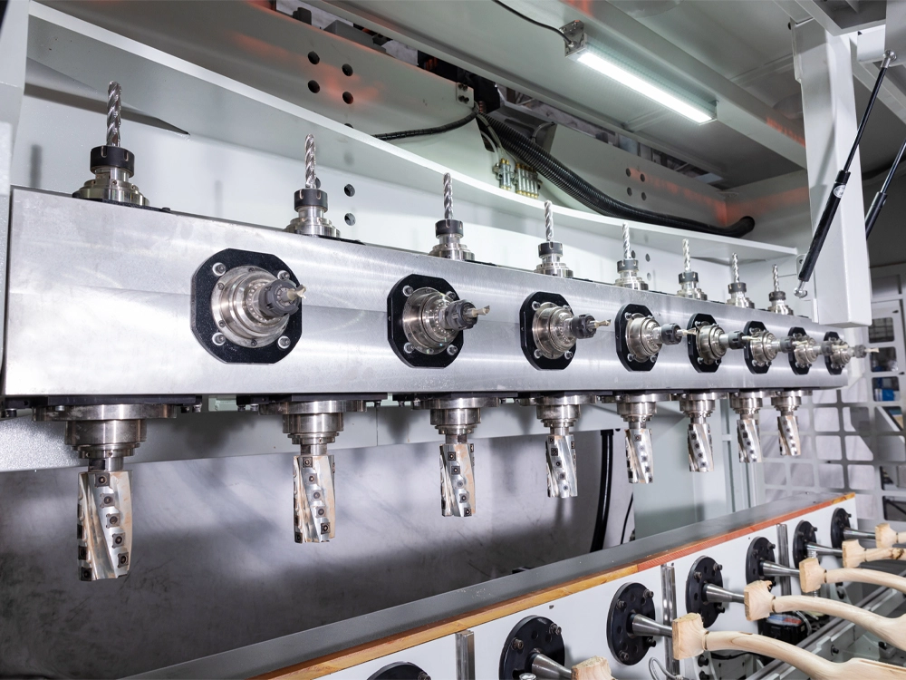 Rotary tool changer turret