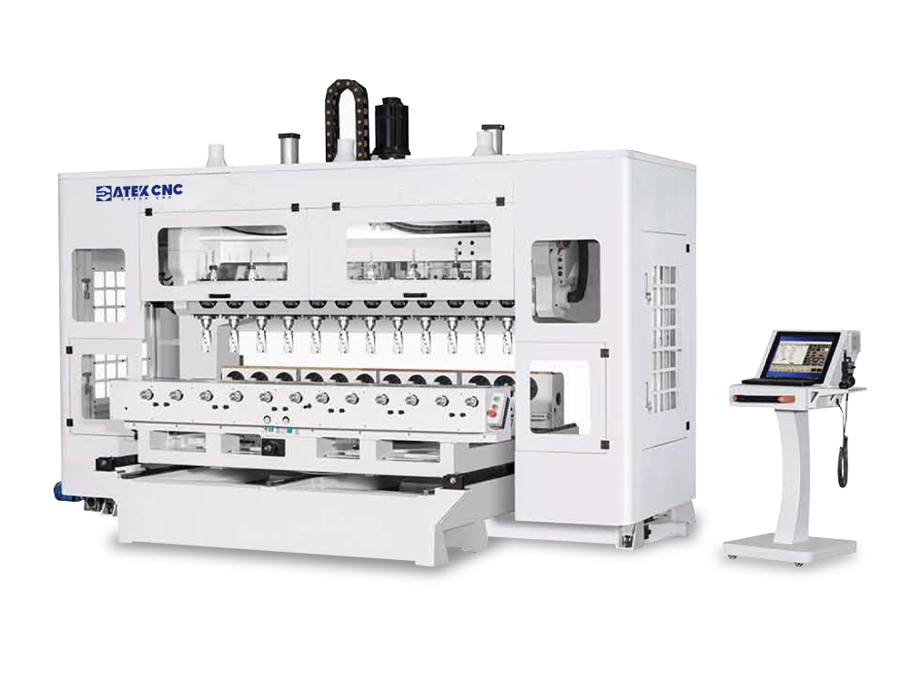 Twelve-head five-axis wood processing center
