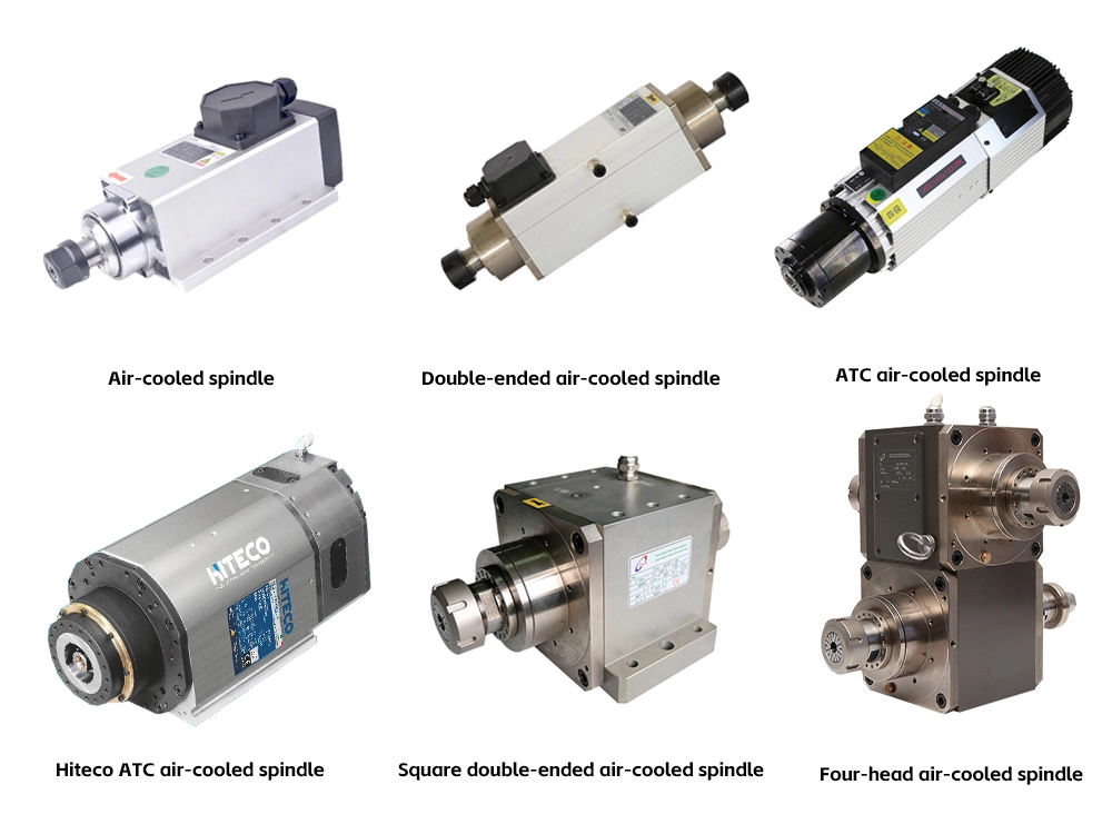 A variety of spindles are available