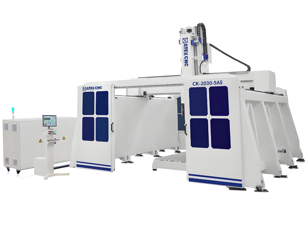Bridge-type five-axis CNC large 3D model making machine