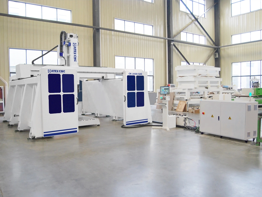 Bridge-type five-axis CNC large 3D model making machine