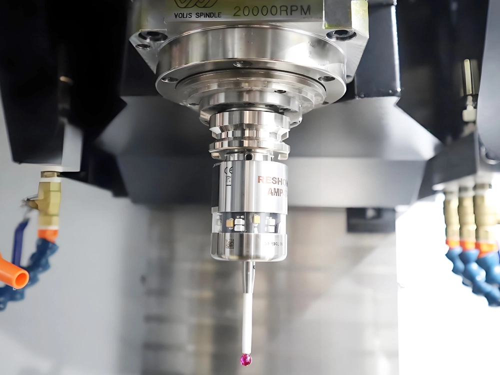 High-accuracy touch probes of multifunctional drilling and milling metal processing centers