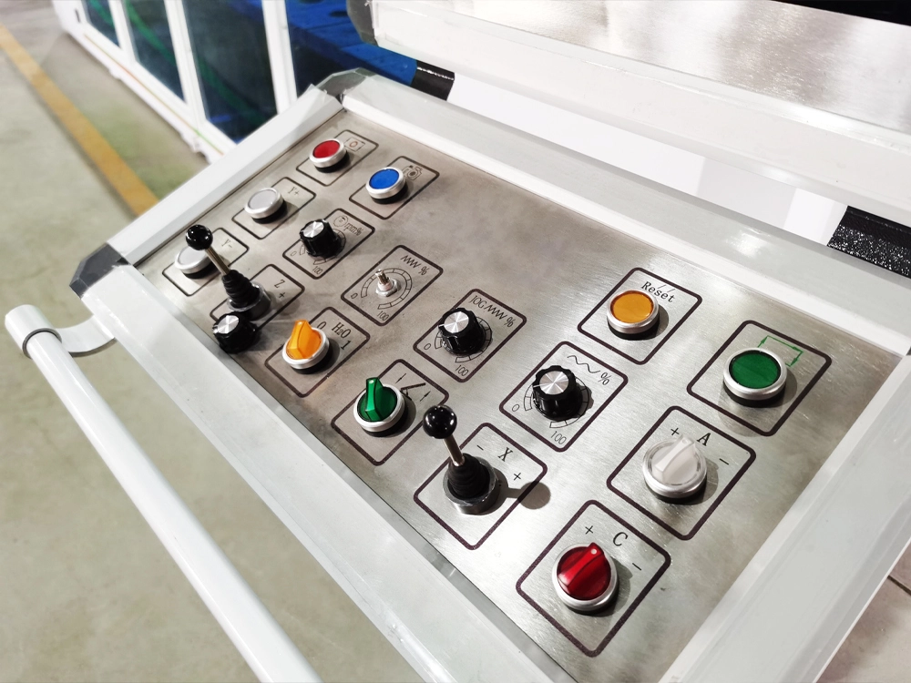 Control panel for five-axis CNC stone bridge saw