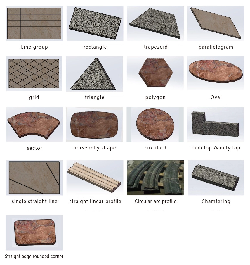 The 5-axis CNC stone bridge saw can process stone into various shapes