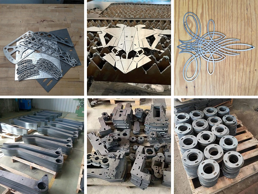 Example of plasma cutting machine cutting metal sheets