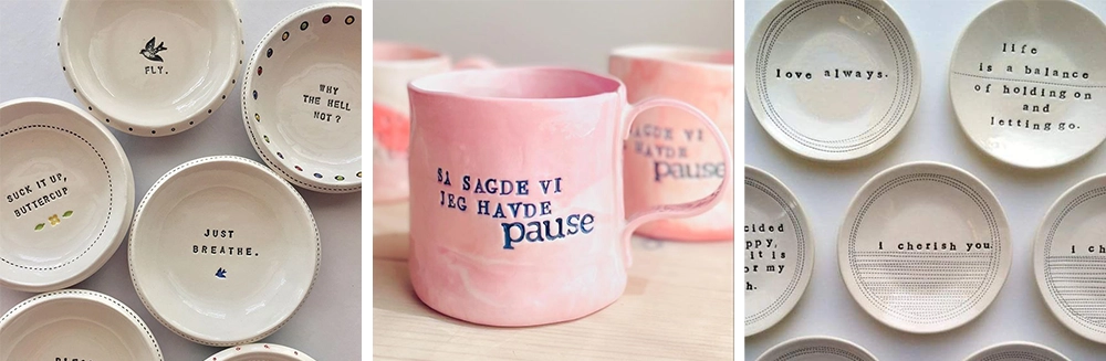 The RF CO2 laser marking machine can be used to mark the surface of pottery, porcelain and glaze