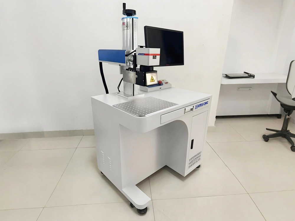 The UV laser marking machine with conveyor belt removed
