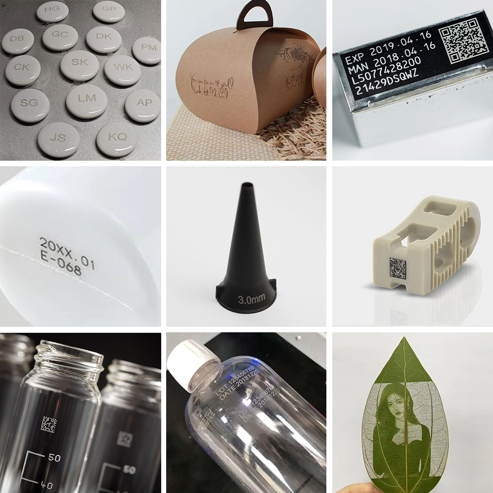 UV laser marking machines can mark and engrave almost all products, such as electronic products, paper packaging, electronic components, plastic bottles, leaves, etc.