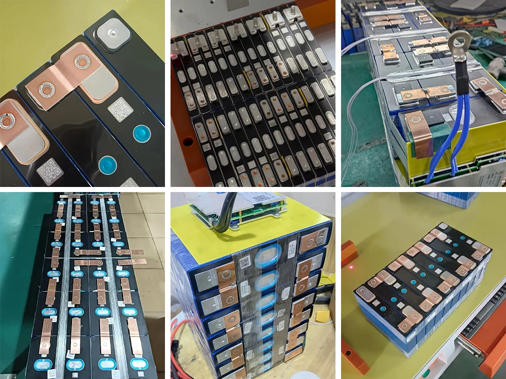 Battery welding example of 5-in-1 water-cooled handheld laser welder