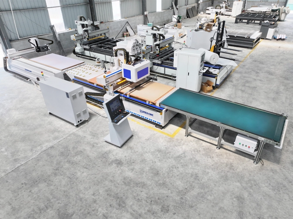 4*9ft woodworking production line CNC router for furniture manufacturing