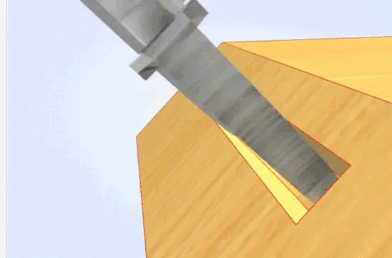 Processing Lamello connector mounting slots using a saw blade